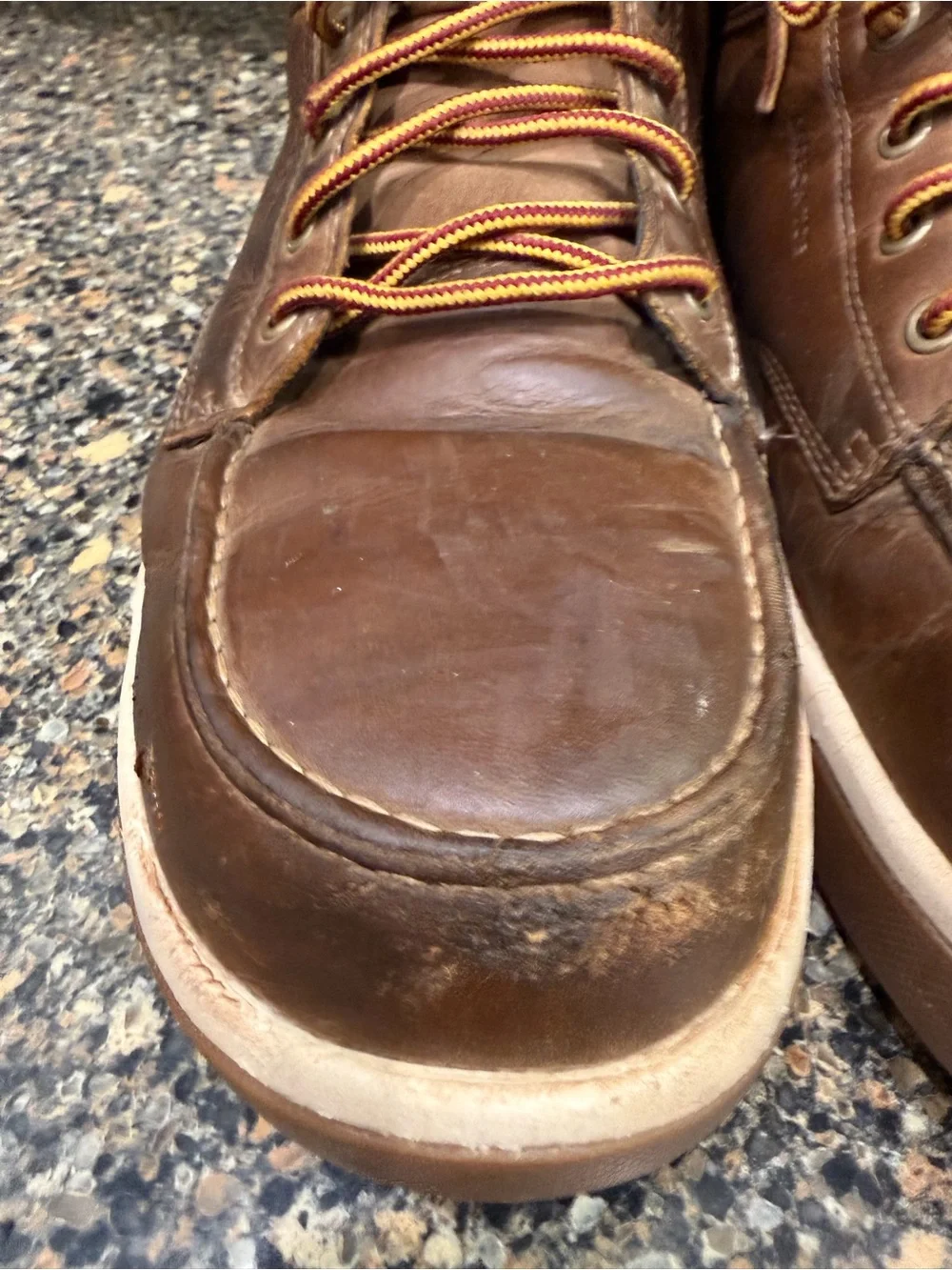 KEEN Men's Brown Leather Lace-Up work Boots 10EE